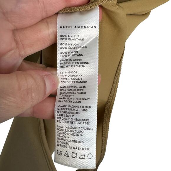 Good American Scuba Modern Tank Thong Pecan Bodysuit - Picture 7 of 8